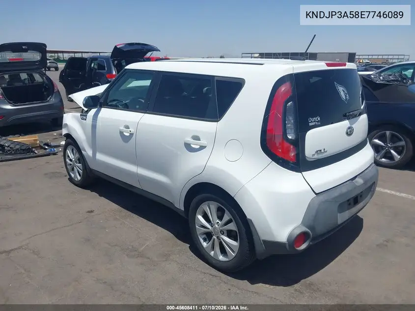2014 Kia Soul + VIN: KNDJP3A58E7746089 Lot: 45608411