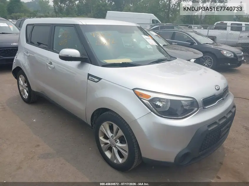 2014 Kia Soul + VIN: KNDJP3A51E7740733 Lot: 45630572