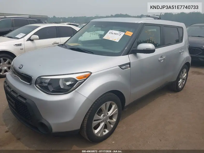 2014 Kia Soul + VIN: KNDJP3A51E7740733 Lot: 45630572