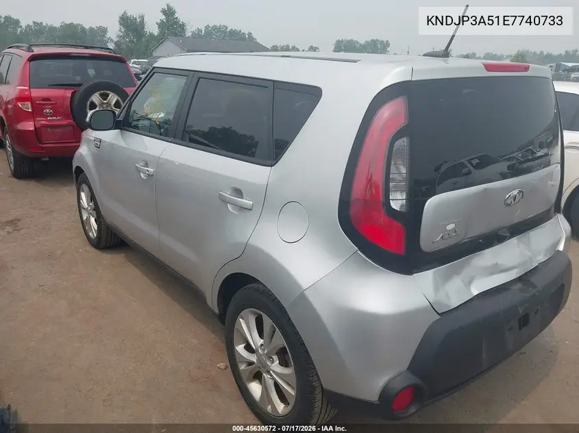 2014 Kia Soul + VIN: KNDJP3A51E7740733 Lot: 45630572