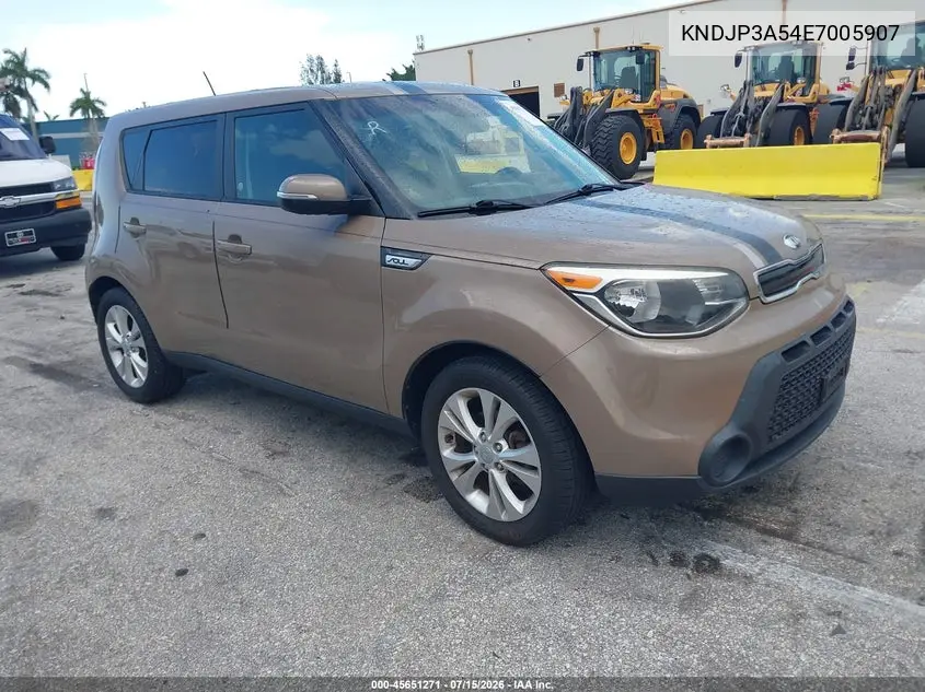 2014 Kia Soul + VIN: KNDJP3A54E7005907 Lot: 45651271