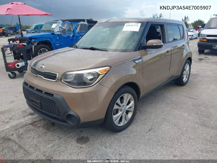 2014 Kia Soul + VIN: KNDJP3A54E7005907 Lot: 45651271