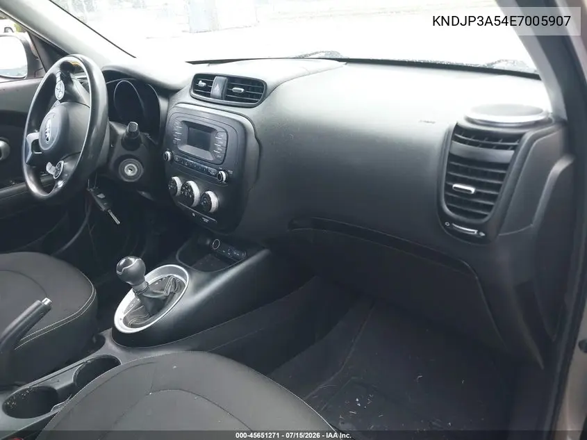 2014 Kia Soul + VIN: KNDJP3A54E7005907 Lot: 45651271