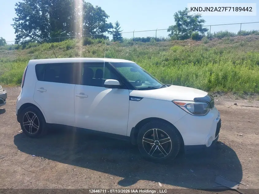 2015 Kia Soul Lx/Lx+ VIN: KNDJN2A27F7189442 Lot: 12646711