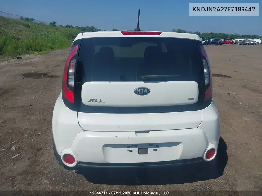 2015 Kia Soul Lx/Lx+ VIN: KNDJN2A27F7189442 Lot: 12646711