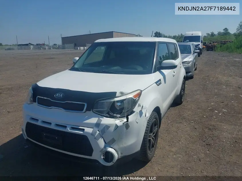 2015 Kia Soul Lx/Lx+ VIN: KNDJN2A27F7189442 Lot: 12646711