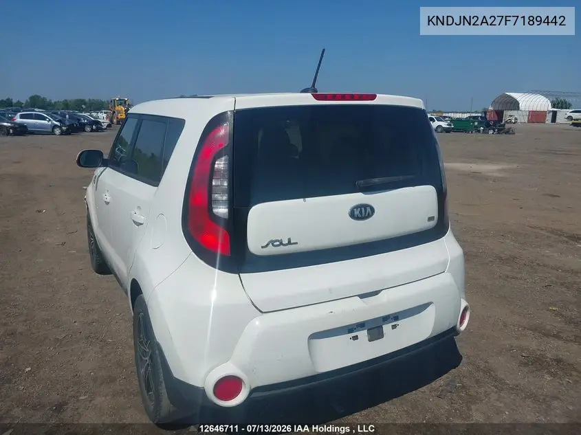 2015 Kia Soul Lx/Lx+ VIN: KNDJN2A27F7189442 Lot: 12646711