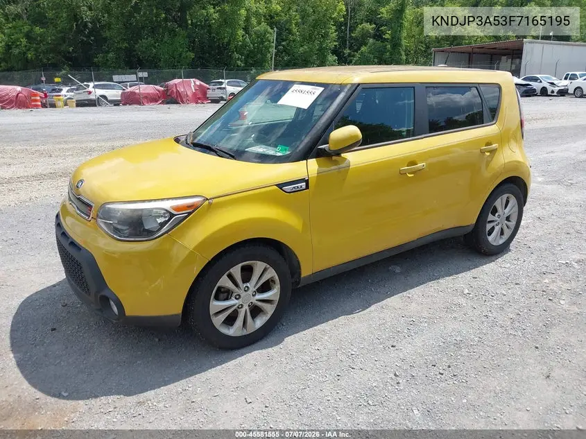 2015 Kia Soul + VIN: KNDJP3A53F7165195 Lot: 45581555