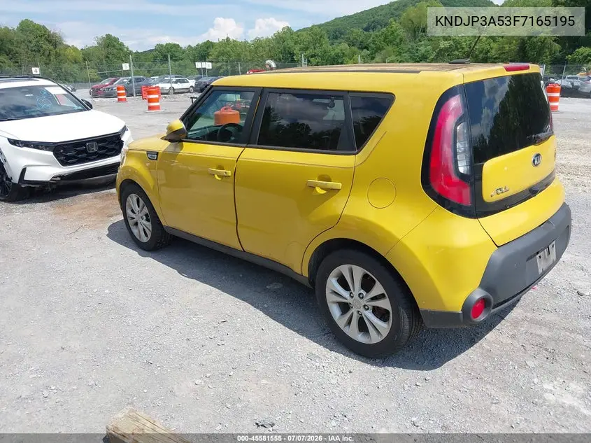 2015 Kia Soul + VIN: KNDJP3A53F7165195 Lot: 45581555