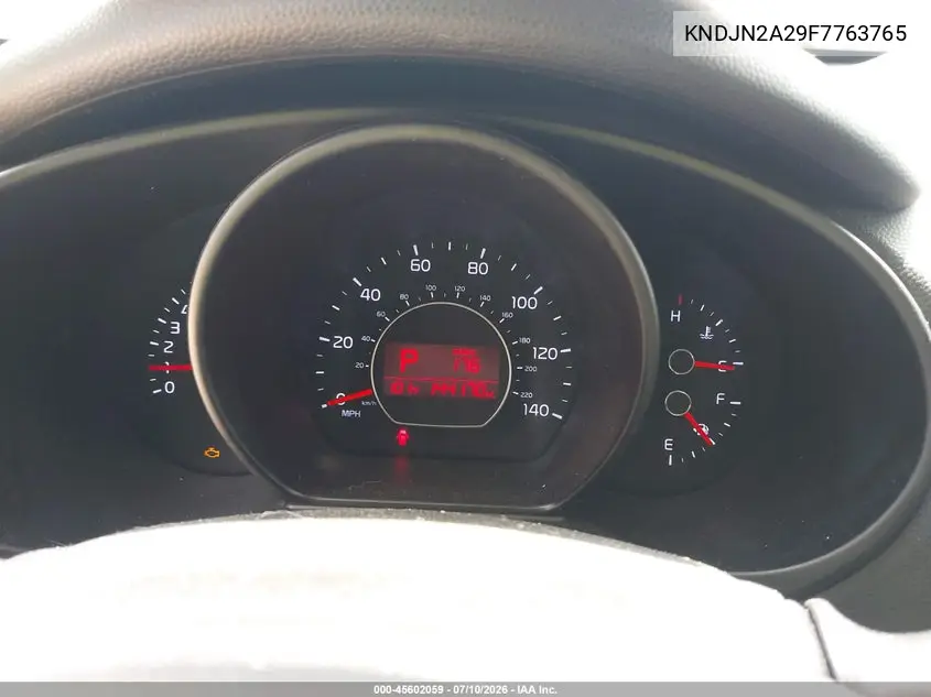 2015 Kia Soul VIN: KNDJN2A29F7763765 Lot: 45602059
