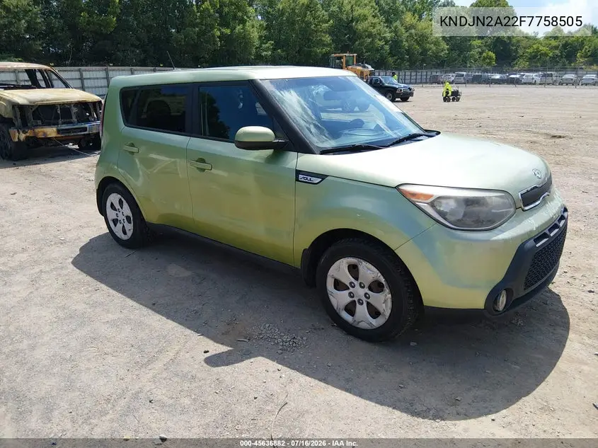 2015 Kia Soul VIN: KNDJN2A22F7758505 Lot: 45636882