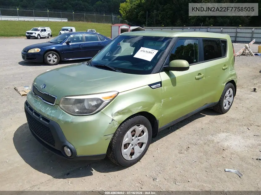 2015 Kia Soul VIN: KNDJN2A22F7758505 Lot: 45636882