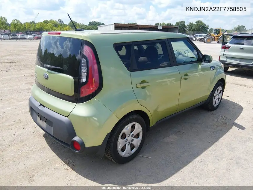 2015 Kia Soul VIN: KNDJN2A22F7758505 Lot: 45636882