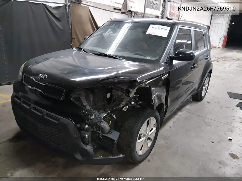 2015 Kia Soul VIN: KNDJN2A26F7769510 Lot: 45651809