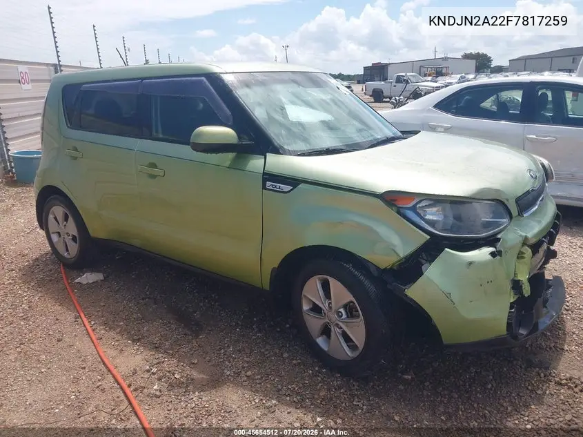 2015 Kia Soul VIN: KNDJN2A22F7817259 Lot: 45654512