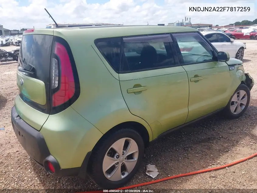 2015 Kia Soul VIN: KNDJN2A22F7817259 Lot: 45654512