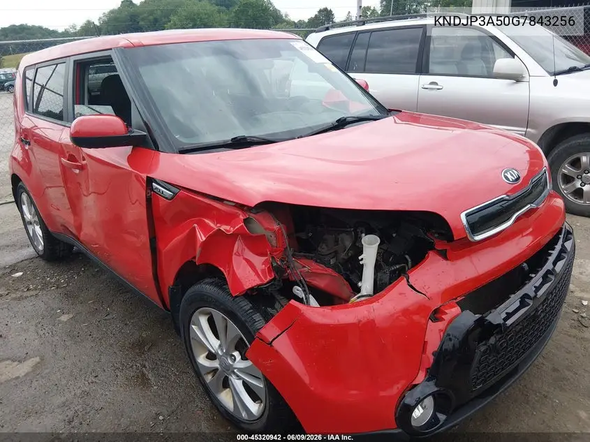 2016 Kia Soul + VIN: KNDJP3A50G7843256 Lot: 45320942