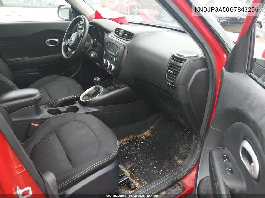 2016 Kia Soul + VIN: KNDJP3A50G7843256 Lot: 45320942