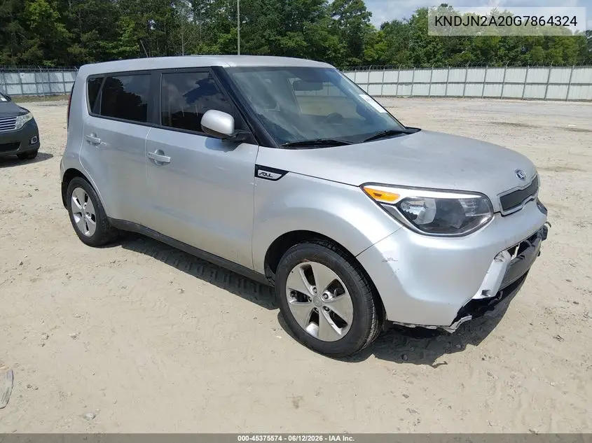 2016 Kia Soul VIN: KNDJN2A20G7864324 Lot: 45375574