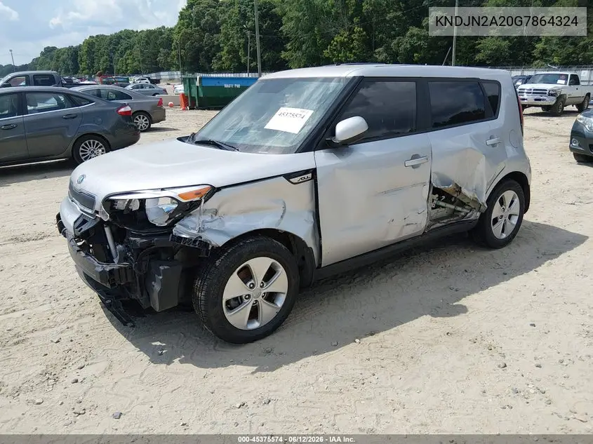 2016 Kia Soul VIN: KNDJN2A20G7864324 Lot: 45375574