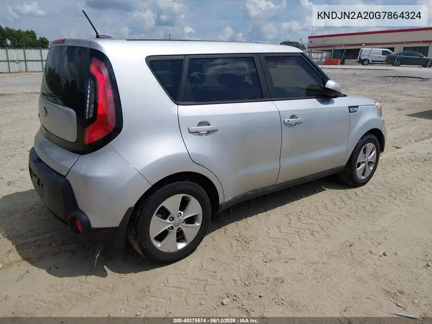 2016 Kia Soul VIN: KNDJN2A20G7864324 Lot: 45375574