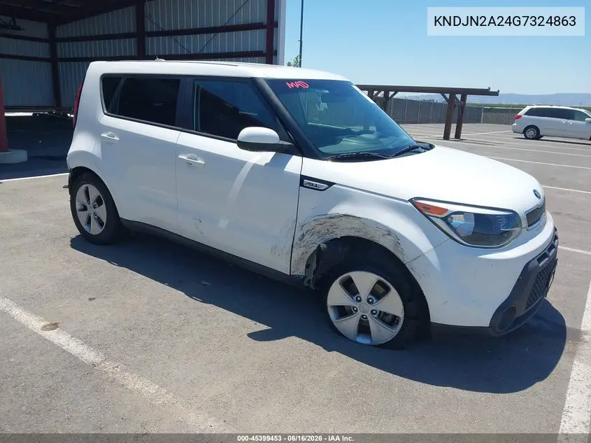 2016 Kia Soul VIN: KNDJN2A24G7324863 Lot: 45399453