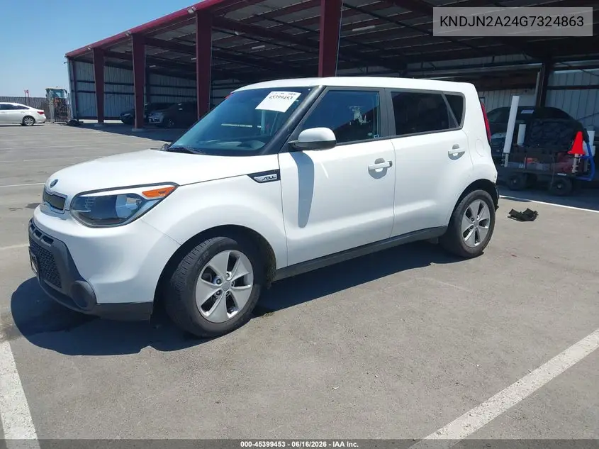2016 Kia Soul VIN: KNDJN2A24G7324863 Lot: 45399453