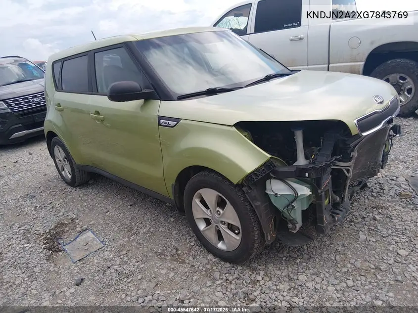 2016 Kia Soul VIN: KNDJN2A2XG7843769 Lot: 45547642