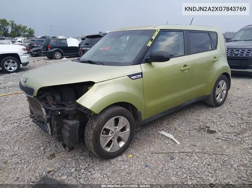 2016 Kia Soul VIN: KNDJN2A2XG7843769 Lot: 45547642