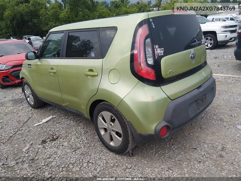 2016 Kia Soul VIN: KNDJN2A2XG7843769 Lot: 45547642