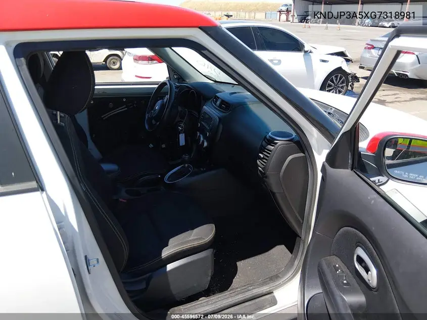 2016 Kia Soul + VIN: KNDJP3A5XG7318981 Lot: 45596572