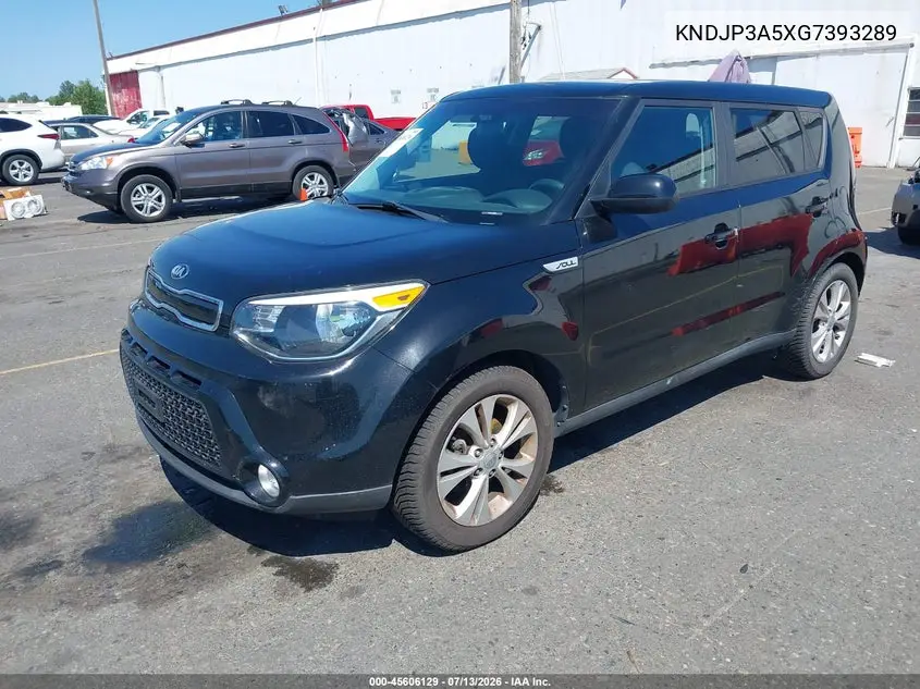 2016 Kia Soul + VIN: KNDJP3A5XG7393289 Lot: 45606129