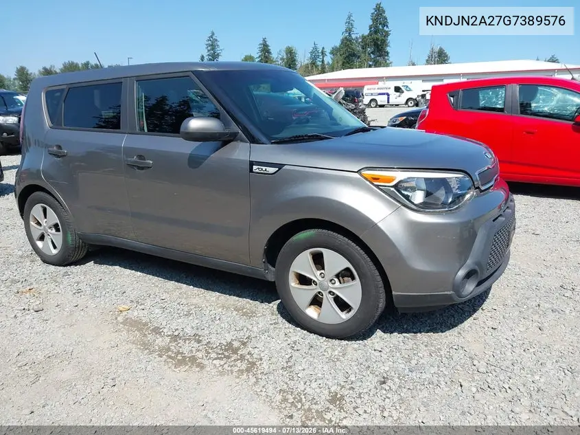 2016 Kia Soul VIN: KNDJN2A27G7389576 Lot: 45619494