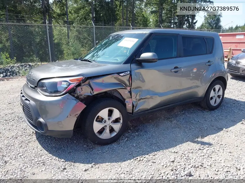 2016 Kia Soul VIN: KNDJN2A27G7389576 Lot: 45619494