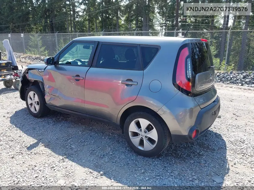 2016 Kia Soul VIN: KNDJN2A27G7389576 Lot: 45619494