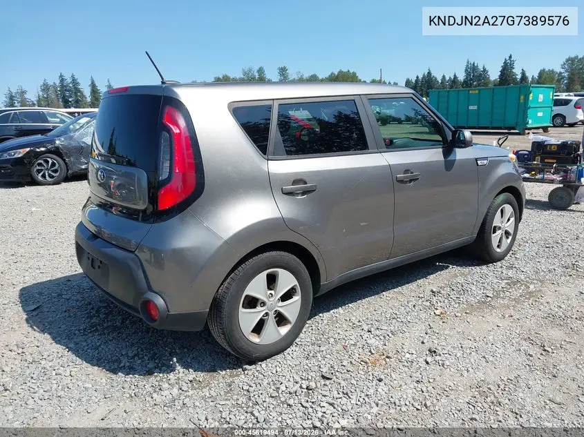 2016 Kia Soul VIN: KNDJN2A27G7389576 Lot: 45619494