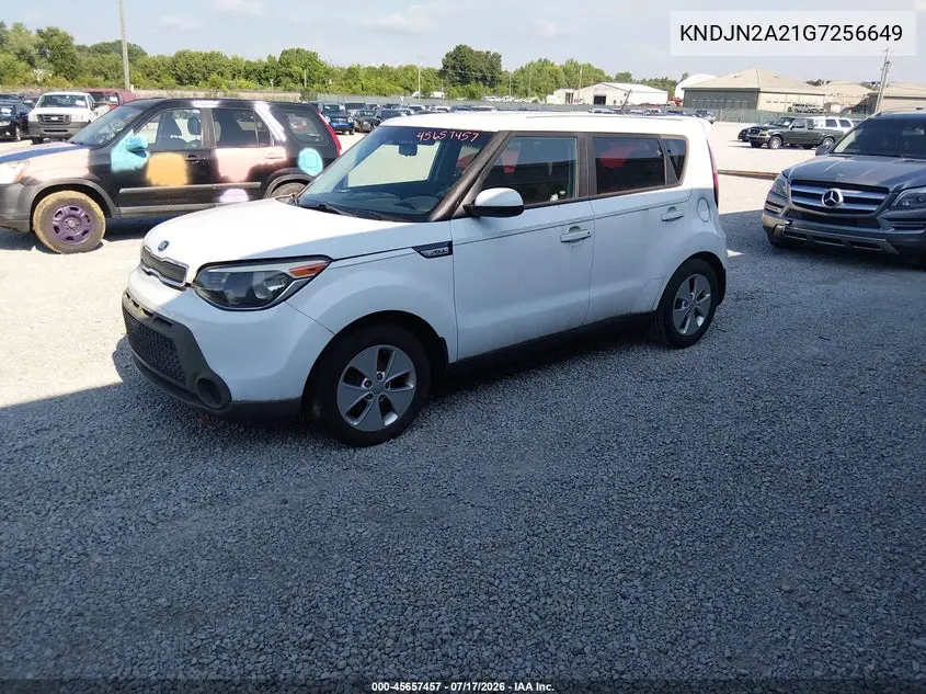 2016 Kia Soul VIN: KNDJN2A21G7256649 Lot: 45657457
