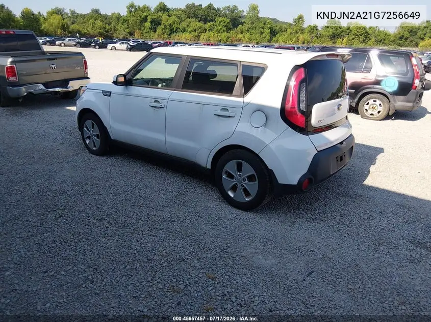 2016 Kia Soul VIN: KNDJN2A21G7256649 Lot: 45657457