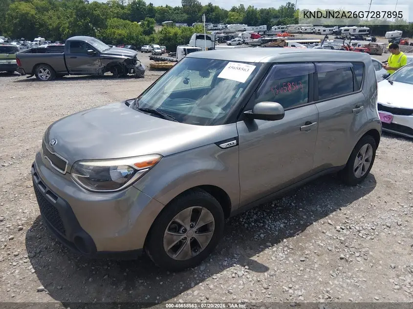2016 Kia Soul VIN: KNDJN2A26G7287895 Lot: 45658563