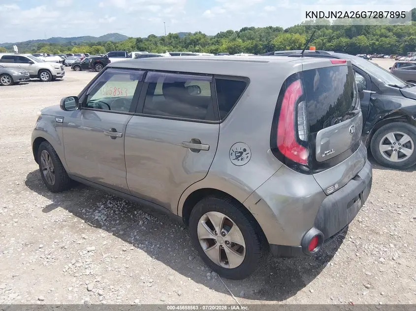 2016 Kia Soul VIN: KNDJN2A26G7287895 Lot: 45658563