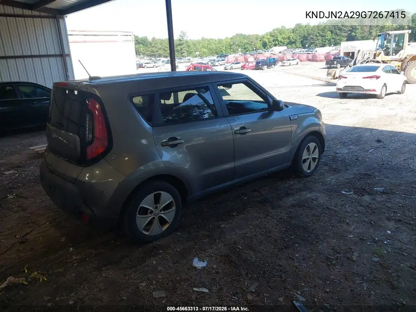 2016 Kia Soul ! VIN: KNDJN2A29G7267415 Lot: 45663313