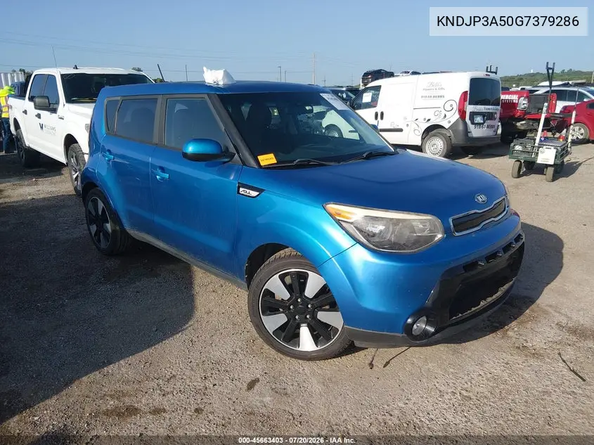 2016 Kia Soul + VIN: KNDJP3A50G7379286 Lot: 45663403