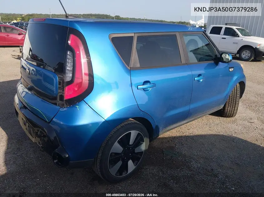 2016 Kia Soul + VIN: KNDJP3A50G7379286 Lot: 45663403