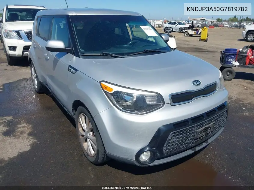 2016 Kia Soul + VIN: KNDJP3A50G7819782 Lot: 45667080