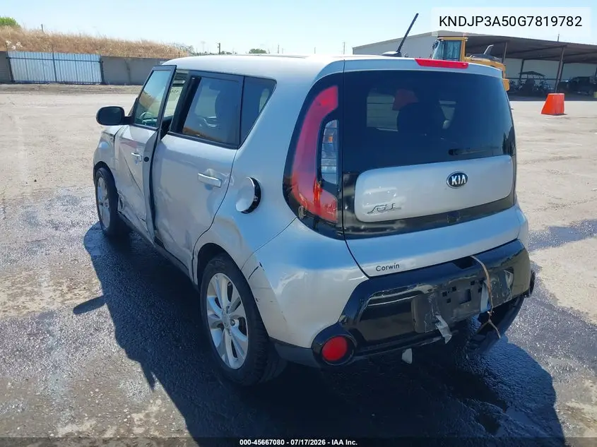 2016 Kia Soul + VIN: KNDJP3A50G7819782 Lot: 45667080