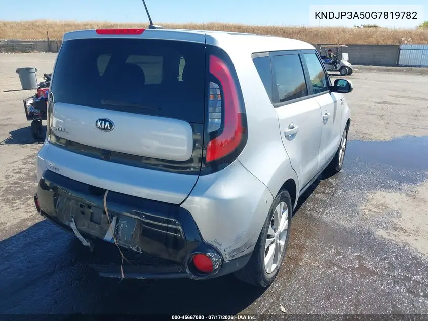 2016 Kia Soul + VIN: KNDJP3A50G7819782 Lot: 45667080