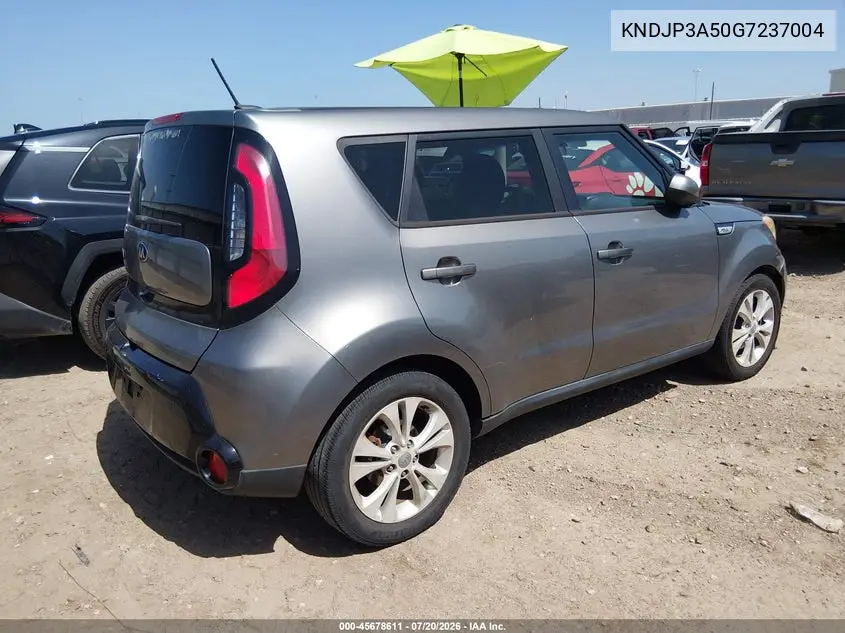 2016 Kia Soul + VIN: KNDJP3A50G7237004 Lot: 45678611