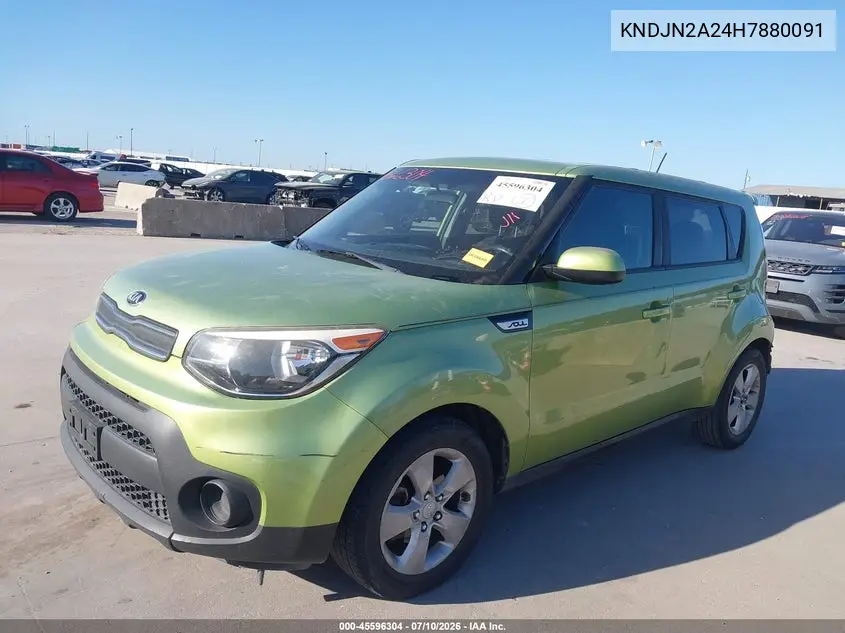 2017 Kia Soul VIN: KNDJN2A24H7880091 Lot: 45596304