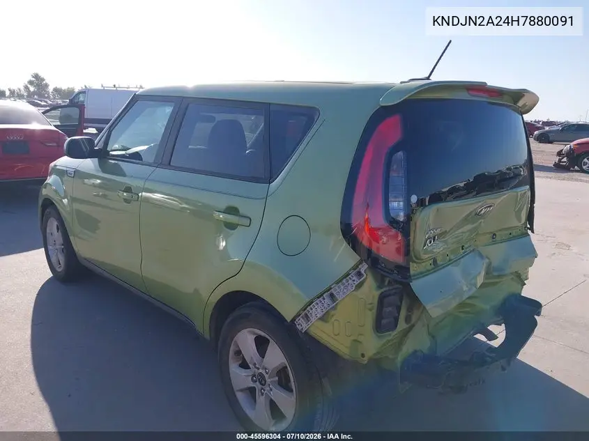 2017 Kia Soul VIN: KNDJN2A24H7880091 Lot: 45596304