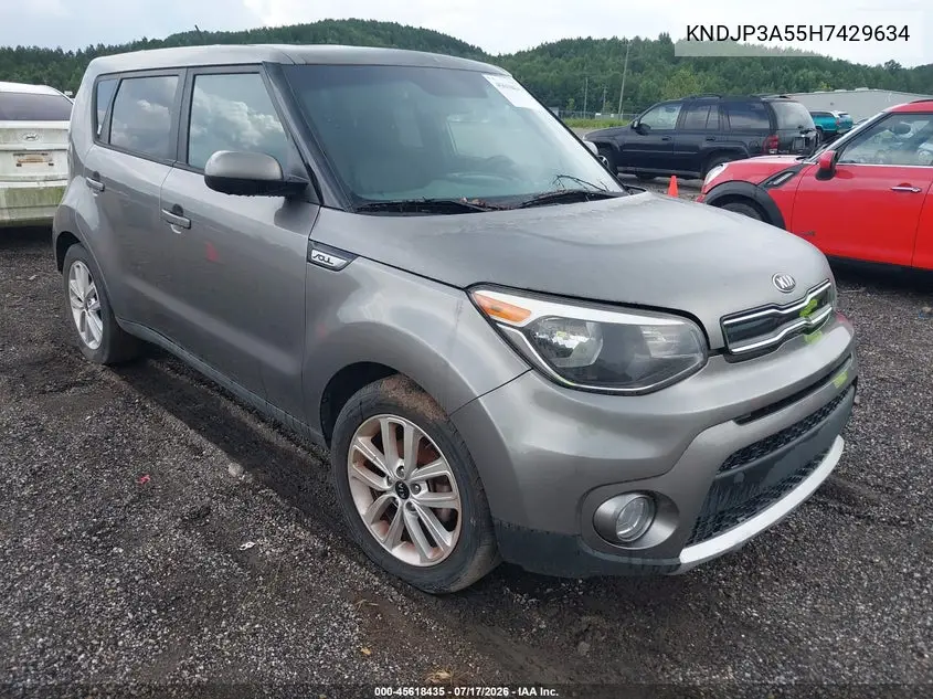 2017 Kia Soul + VIN: KNDJP3A55H7429634 Lot: 45618435